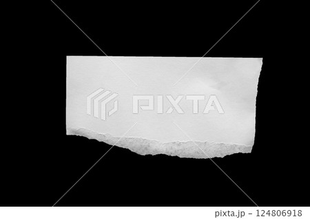 White ripped paper torn edges strips isolated on black background White ripped paper torn edges strips isolated on black background 124806918