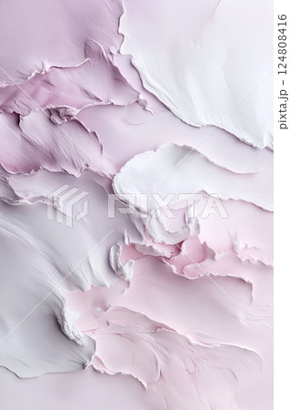 Soft pastel gradient transitions from frosted mint to powdery lilac, featuring a blurred glow and fine-art softness. Ideal for backgrounds or overlays in various design applications 124808416