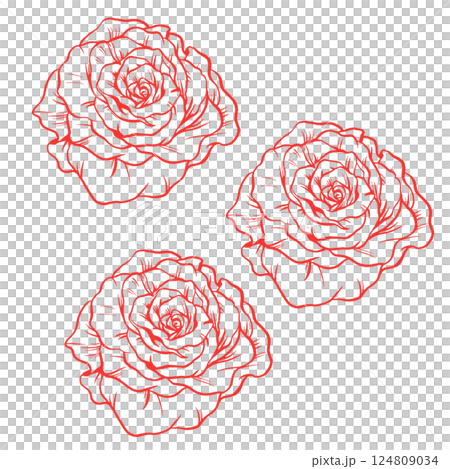 red round frame made from circles 124809034