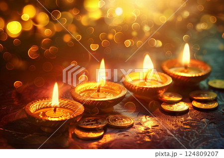 Greeting card with holiday composition for happy Akshaya Tritiya Greeting card with holiday composition for happy Akshaya Tritiya 124809207