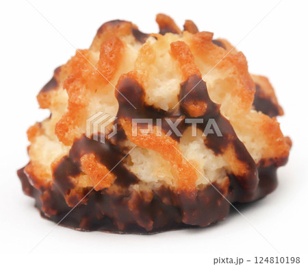 Tasty coconut chocolate cookie 124810198