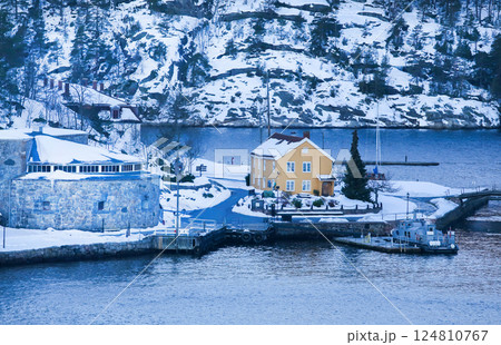 Picturesque Oslo fjord in Norway 124810767