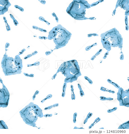 Handprints on White Background Handprints on White Background 124810960