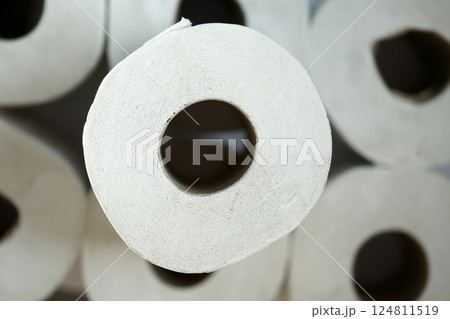 White toilet paper rolls, background image, Germany, Europe 124811519