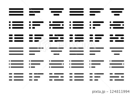 Set of hamburger menu icons. Collection of web navigation buttons isolated on white background. Website interface elements for computer window or mobile application. Vector graphic illustration Set of hamburger menu icons. Collection of web navigation buttons isolated on white background. Website interface elements for computer window or mobile application. Vector graphic illustration 124811994