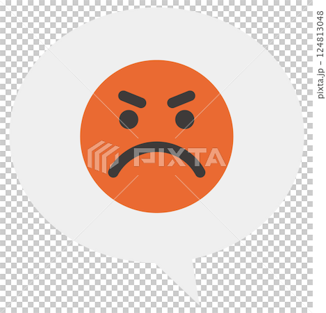 憤怒的表情語音氣泡圖 124813048