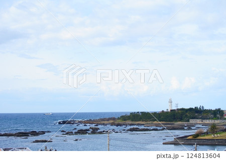 千葉県最南端の野島埼灯台が見える風景 124813604