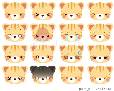 トラ猫いろんなお顔 124813848