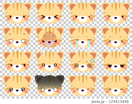 トラ猫いろんなお顔 124813848