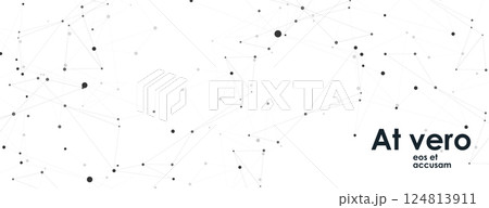 Abstract connected dots and lines background. Technology concept 124813911