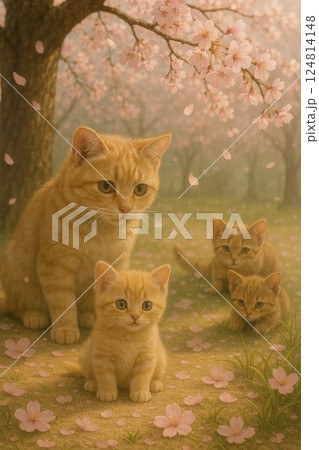 親子猫 124814148