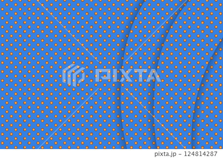 Blue vector abstract pattern with golden circles. Template design for business. Dotted background with colored spheres. Geometric points minimalistic background. Poster, card, flyer. 124814287