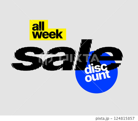 Sale banner template design. Big special offer.  124815857