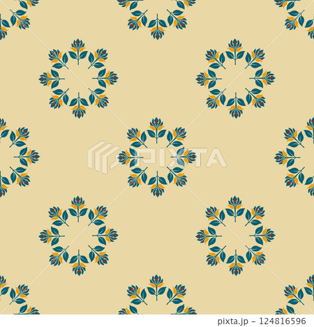 A pattern of flowers is shown in a variety of colors A pattern of flowers is shown in a variety of colors 124816596