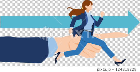 ナッジ理論のイラスト 124818229