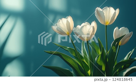 Elegant Spring Centerpiece with White Tulips Inspired by Peaceful Moments Elegant Spring Centerpiece with White Tulips Inspired by Peaceful Moments 124818645