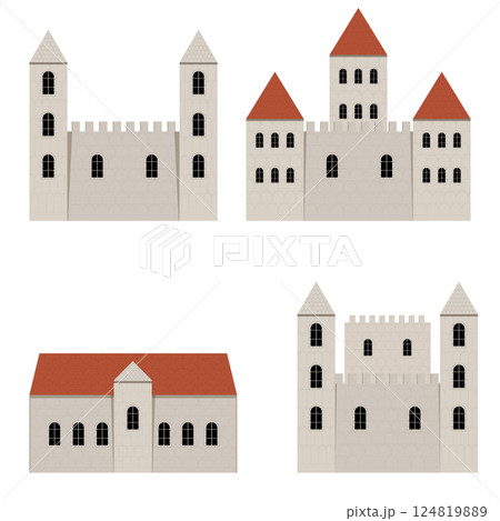 Creative Castle Design Template.  124819889