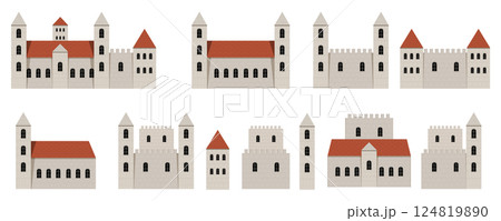 Creative Castle Design Template.  124819890