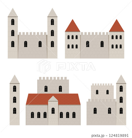 Creative Castle Design Template.  124819891