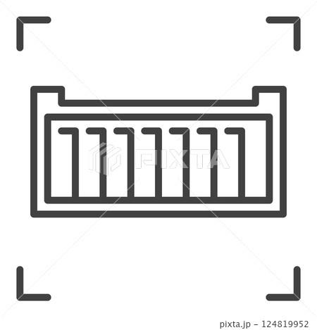 Thin line Shipping Container vector icon 124819952