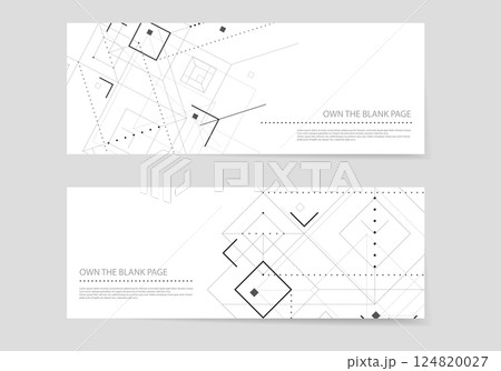 Abstract geometric connect lines and dots. Futuristic data network presentation. Simple science graphic background 124820027