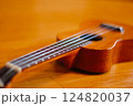 床に置かれたウクレレ 124820037
