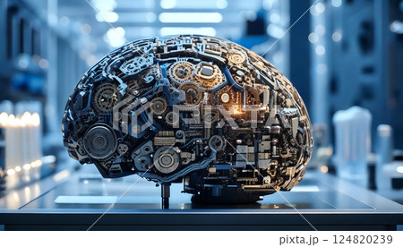機械化された脳のイメージ 124820239