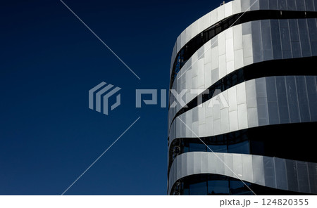 minimalistic metal architecture 124820355