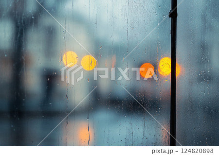 ガラスについた水滴 ガラスについた水滴 124820898