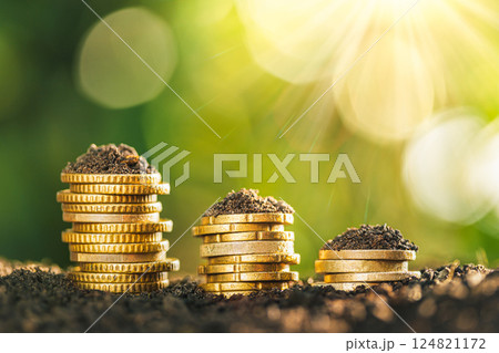 Growing Money - Plant On Coins - Finance And Investment Concept. plant growing step on coins. concept finance and accounting. development to achieve goals, business outlook, financial long investment. Growing Money - Plant On Coins - Finance And Investment Concept. plant growing step on coins. concept finance and accounting. development to achieve goals, business outlook, financial long investment. 124821172