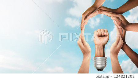 People power concept and diversity populist inspiration as a social movement idea. Human rights concept and a diverse society protecting, image as a symbol for social justice and international law. People power concept and diversity populist inspiration as a social movement idea. Human rights concept and a diverse society protecting, image as a symbol for social justice and international law. 124821205