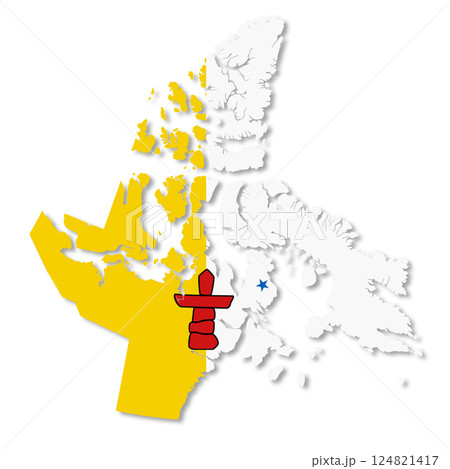 Nunavut Territory Canada Flag Map 124821417