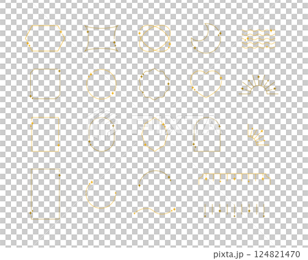 Simple and elegant star line frame set 124821470