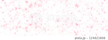 春爛漫、桜満開桜吹雪が舞うシンプルな背景イラストと透過背景 春爛漫、桜満開桜吹雪が舞うシンプルな背景イラストと透過背景 124821608