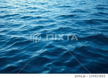 Tranquil blue water ripple texture for serene designs. 124821683