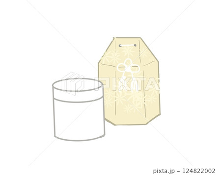 骨壺と袋に入った骨壺 骨壺と袋に入った骨壺 124822002