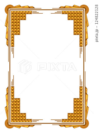 Frame in art nouveau style. Decorative geometric element. 124822128