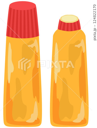 水のり 開閉 ベクター素材 124822170