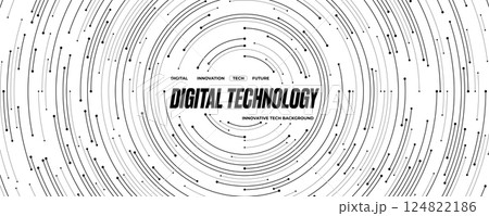 Technology circle circuit background. Abstract big data and AI concept Technology circle circuit background. Abstract big data and AI concept 124822186