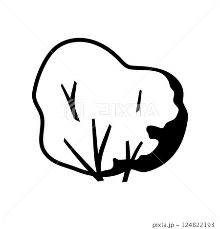 Stylized bush with leaves. Natural summer or spring image. 124822193