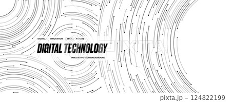 AI concept. Elegant white tech background with abstract circle circuit AI concept. Elegant white tech background with abstract circle circuit 124822199