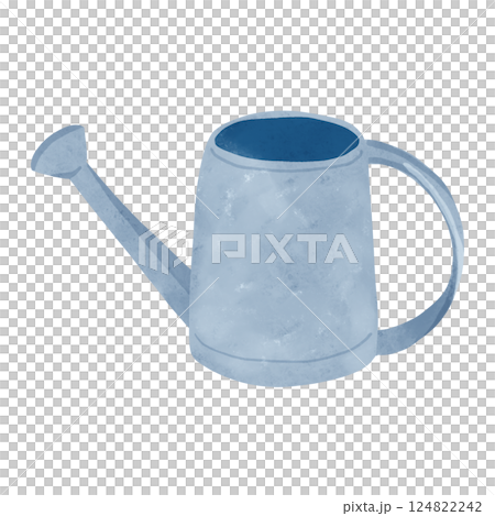 ブリキのジョウロ　水彩風手描きイラスト 124822242