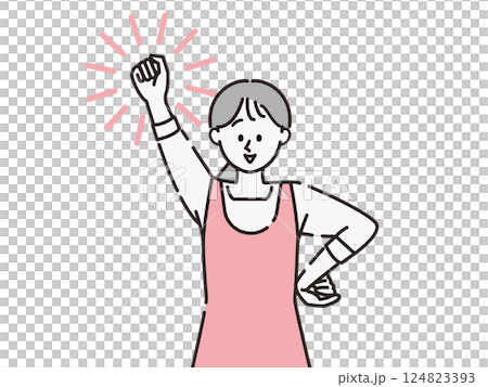 家庭主婦做拳頭泵 124823393