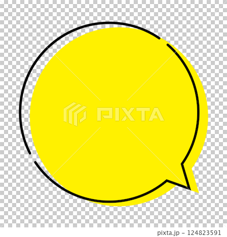 Simple speech bubble illustration circle Simple speech bubble illustration circle 124823591
