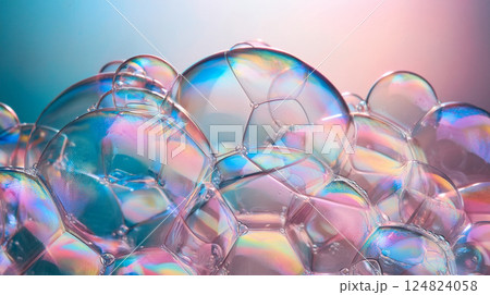 シャボン玉のような泡のイメージ画像 シャボン玉のような泡のイメージ画像 124824058