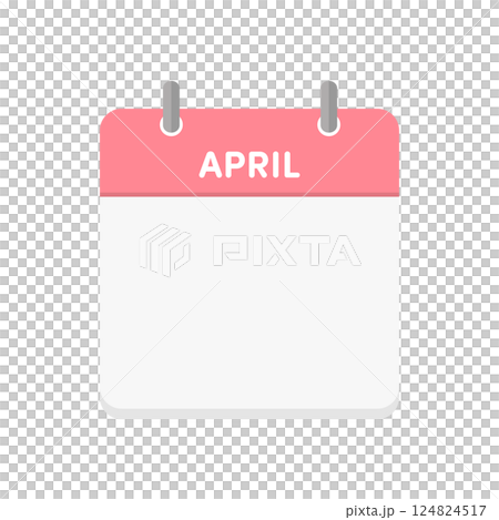 A blank daily calendar icon with the word APRIL and the date - April calendar template material A blank daily calendar icon with the word APRIL and the date - April calendar template material 124824517