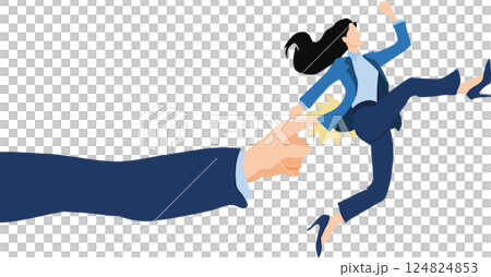 ナッジ理論のイラスト 124824853