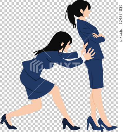 ナッジ理論のイラスト 124824859