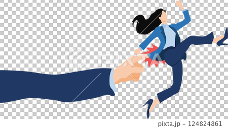 ナッジ理論のイラスト 124824861