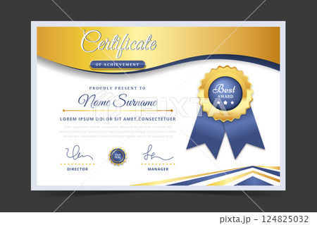 Modern certificate of appreciation design template 124825032